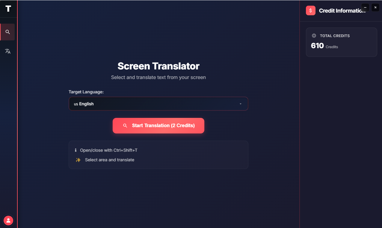 Transly App Interface